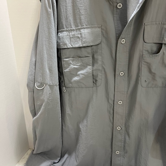 Columbia Gray Casual Button Down Shirt - Picture 7 of 10